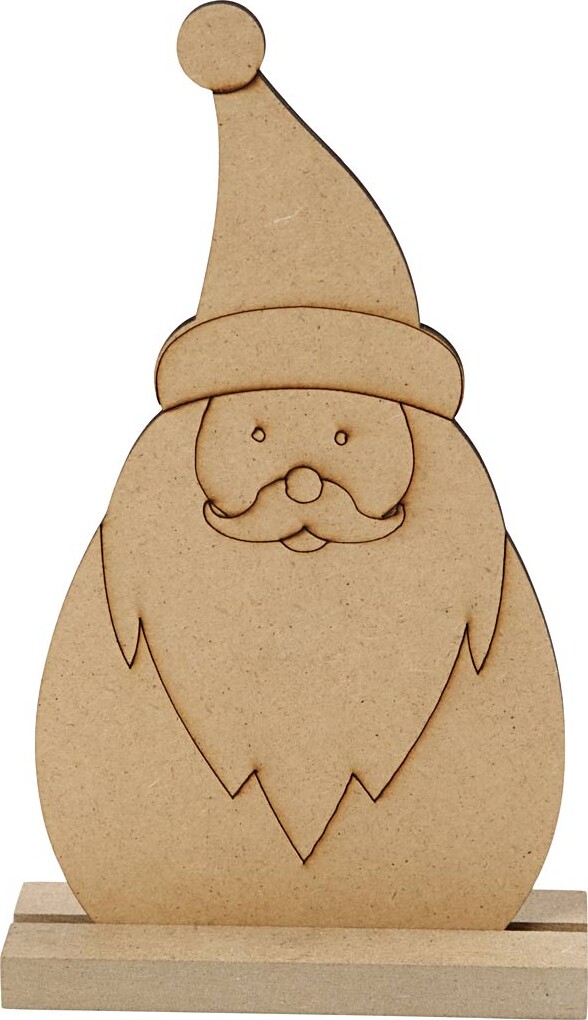 Julefigur - Julemand - H 15 Cm - D 3 Cm - B 9 Cm - 1 Stk
