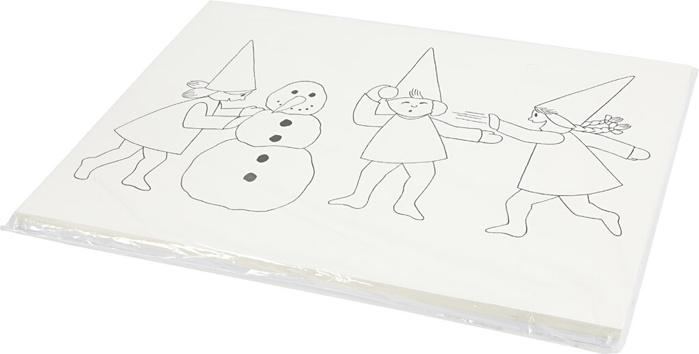 Julekalender Med Nisser I Sneboldkamp - A3 - Str 30X42 Cm - Hvid - 30 Stk