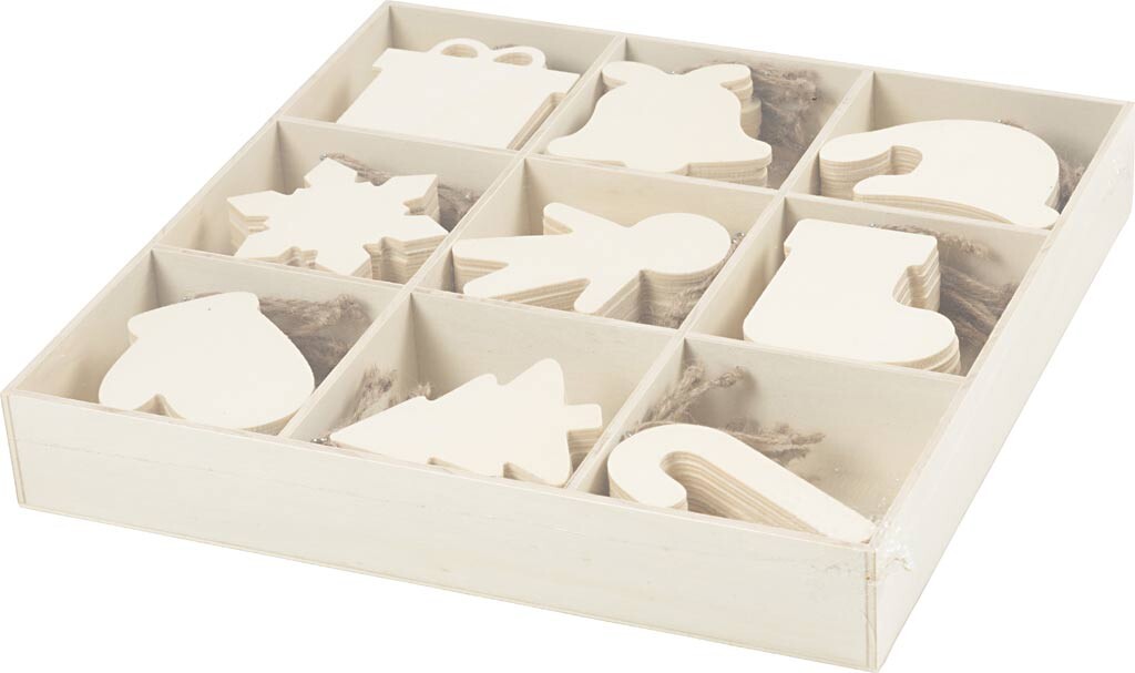Juleophæng - Julefigurer - Str 7-9 Cm - Tykkelse 4 Mm - 90 Stk