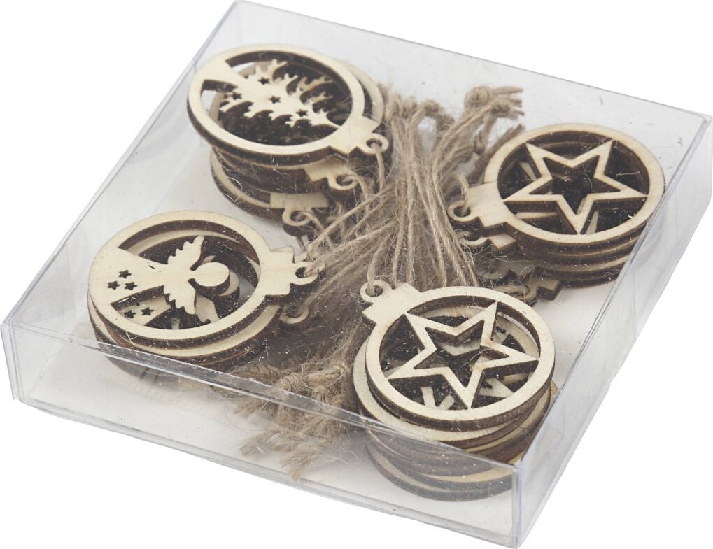 Juleophæng - Ø 3 Cm - Tykkelse 2 7 Mm - 24 Stk