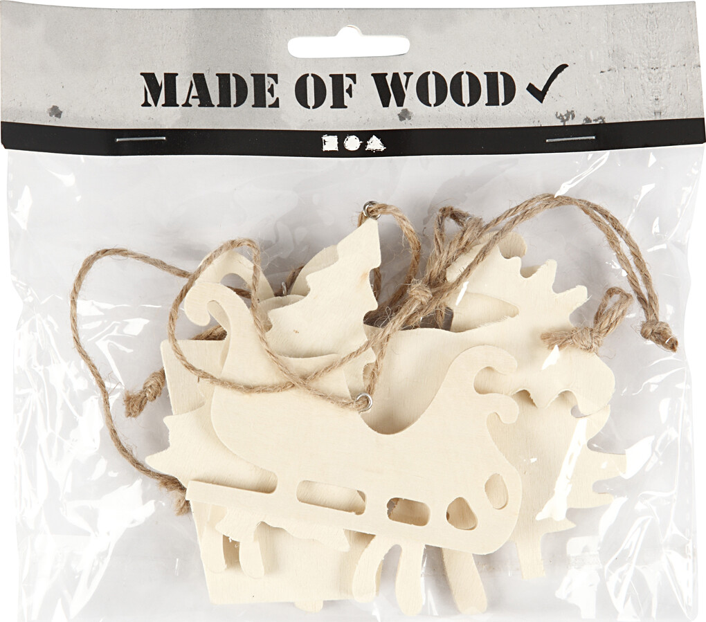 Juleophæng - Str 7-9 Cm - Tykkelse 4 Mm - 6 Stk