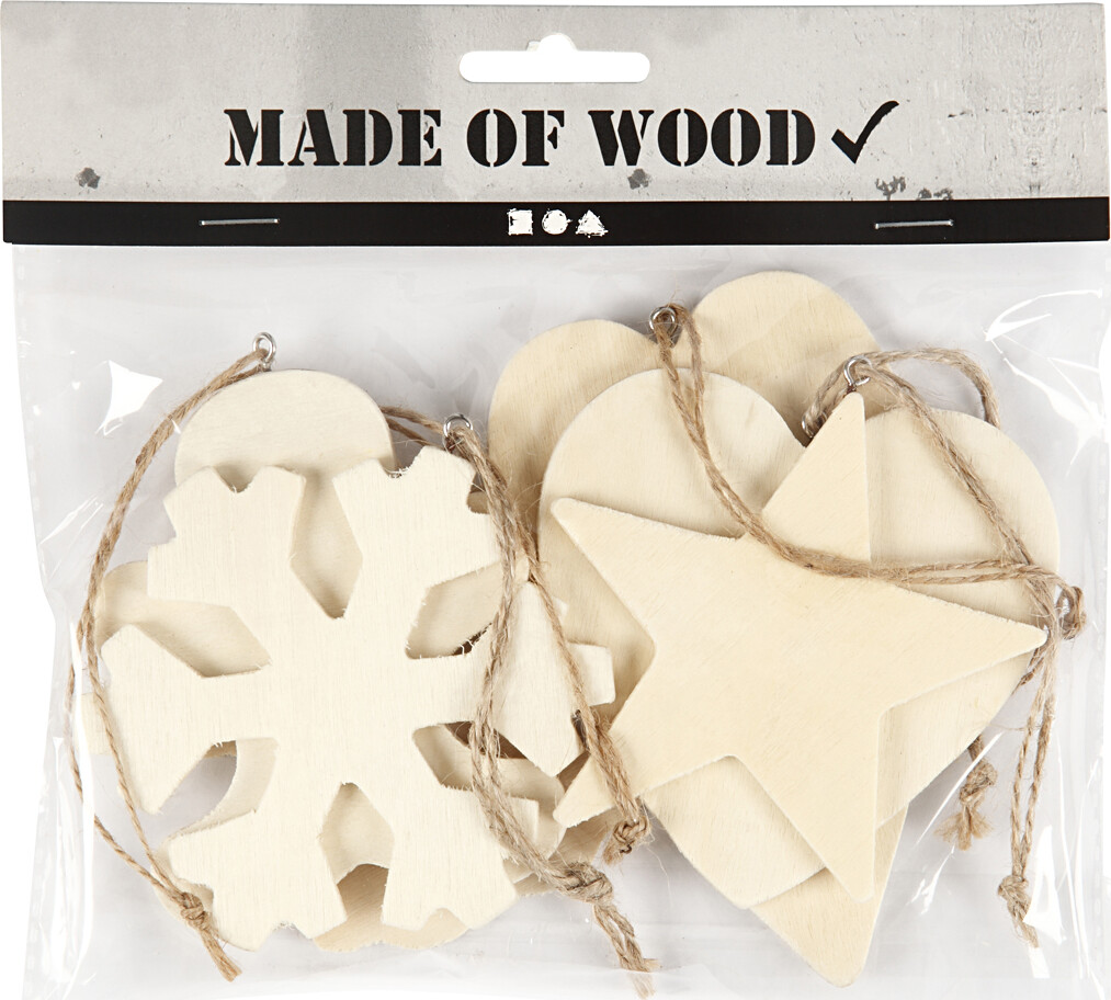 Juleophæng - Str 9-11 Cm - Tykkelse 4 Mm - 6 Stk