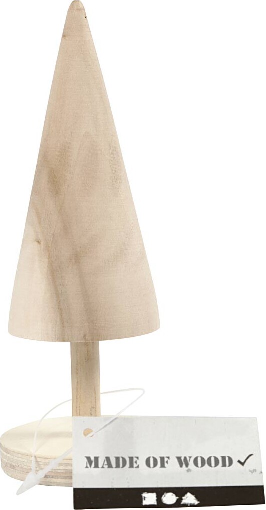 Juletræ I Træ - Julepynt - H 15 5 Cm