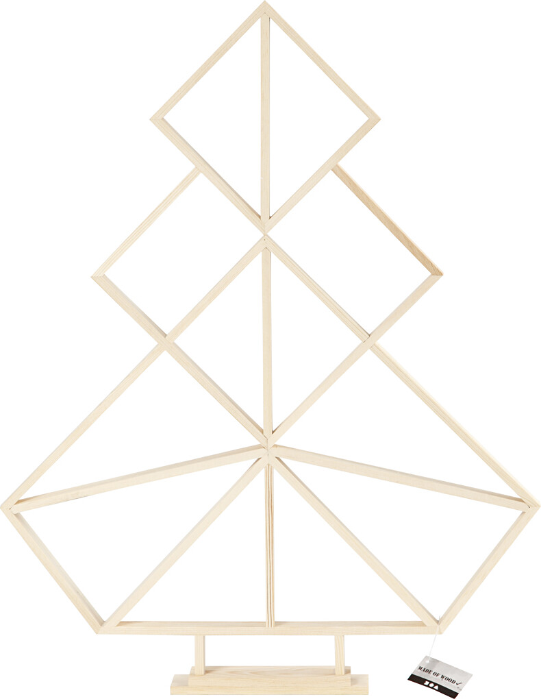 Juletræ I Træ - Julepynt - 60X47 Cm