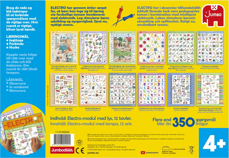 Jumbo - Electro Læringsspil - Før Skolealderen - Dansk Og Norsk