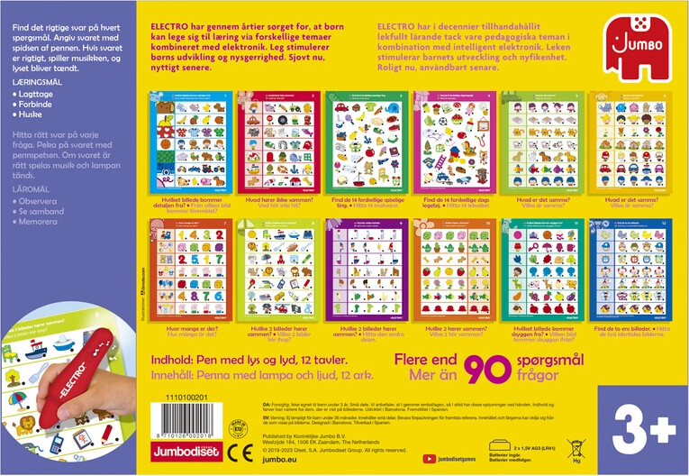 Jumbo - Electro Læringsspil - Logisk Tænkning - Dansk Og Norsk