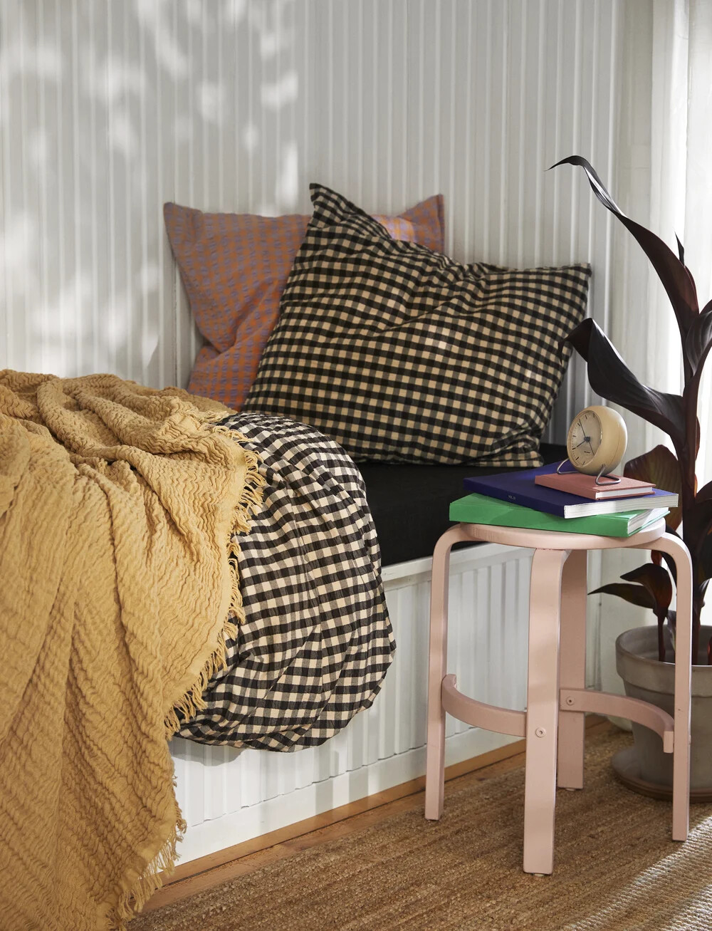 Juna - Bæk Bølge Sengetøj 200X220 Cm - Sort Sand