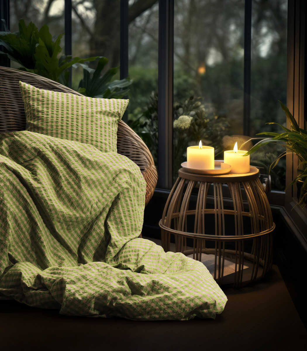 Juna - Bæk Bølge Sengetøj - Grønsoft Pink - 140X220 Cm