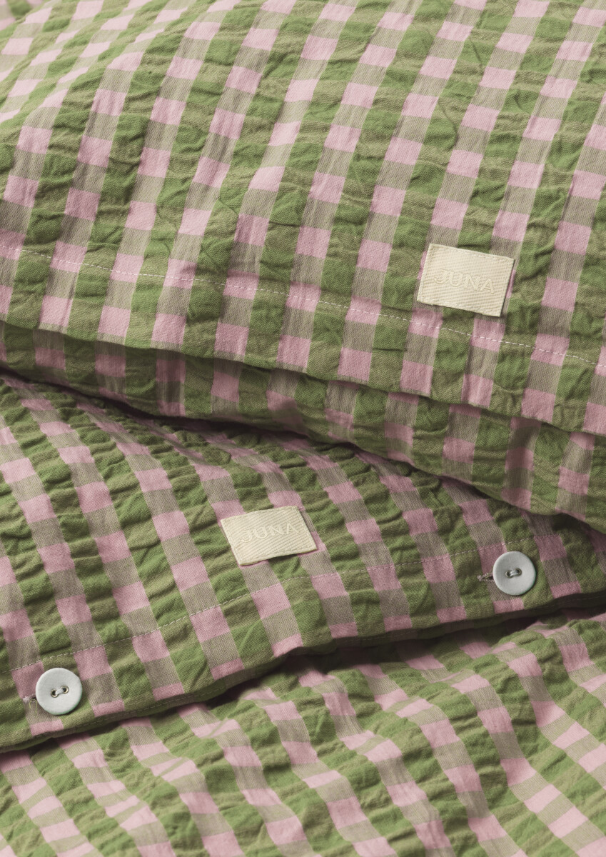 Juna - Bæk Bølge Sengetøj - Grønsoft Pink - 140X220 Cm