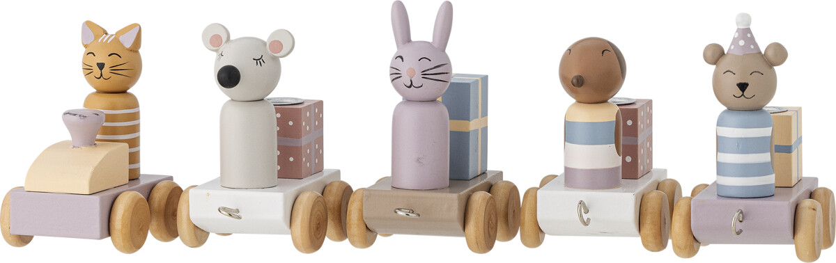 Bloomingville Mini - Fødselsdagstog I Træ - Junaid - Rosa