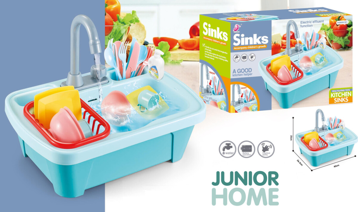 Junior Home - Køkkenvask Sæt Elektronisk - 505163