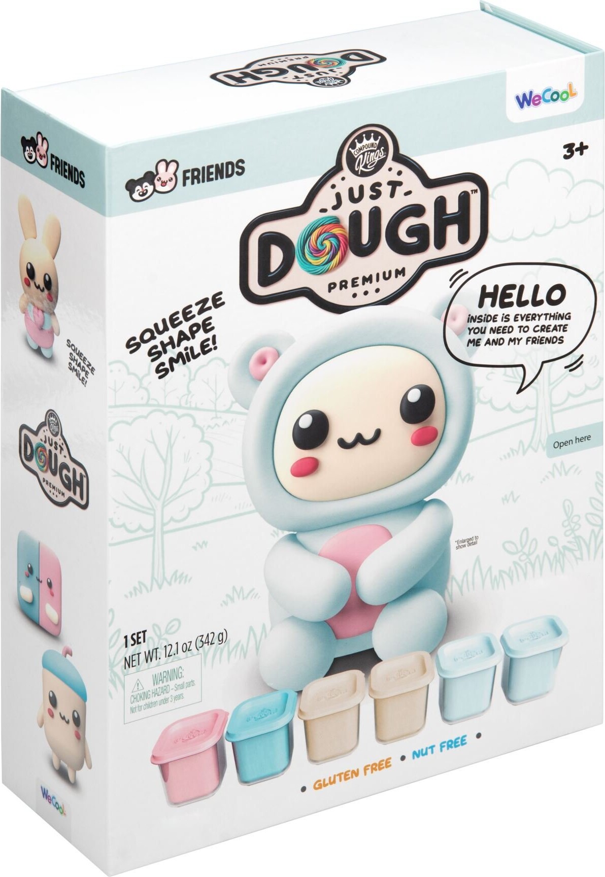 Just Dough - Bjørnekarakter Modellervokspakke
