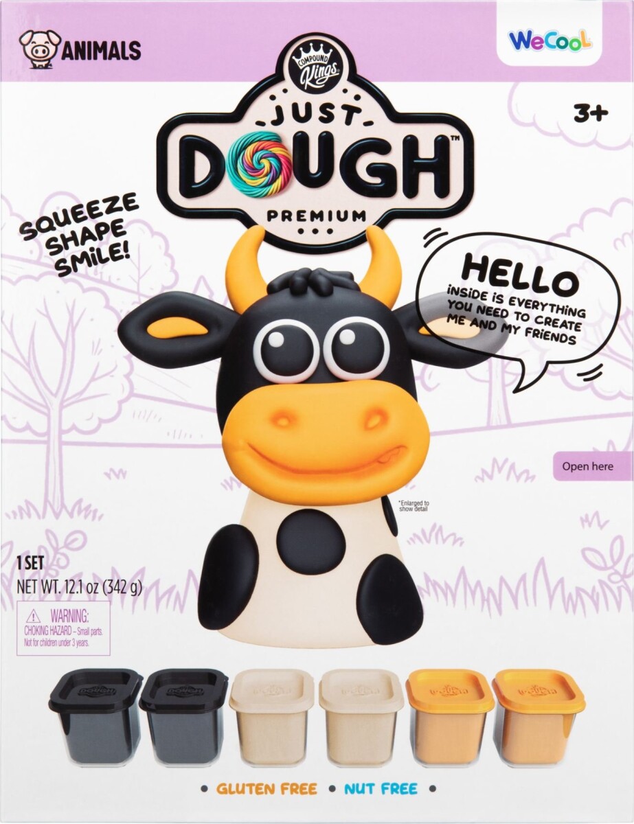 Just Dough - Ko-Karakter Modellervokspakke 6X57G