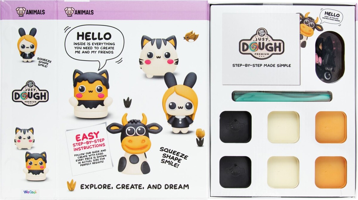 Just Dough - Ko-Karakter Modellervokspakke 6X57G