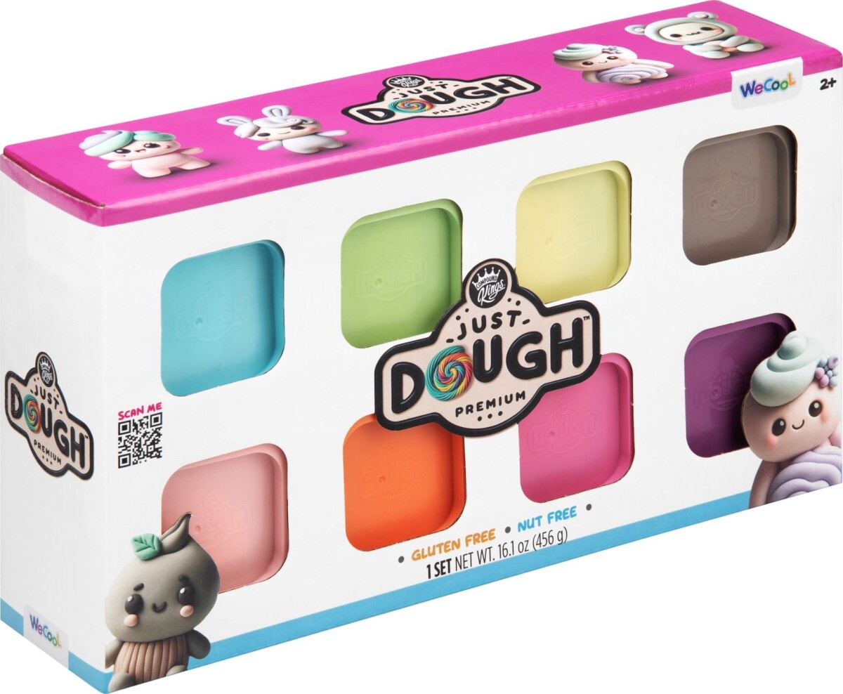 Just Dough - Modellervoks 8 Stk Pastelfarver