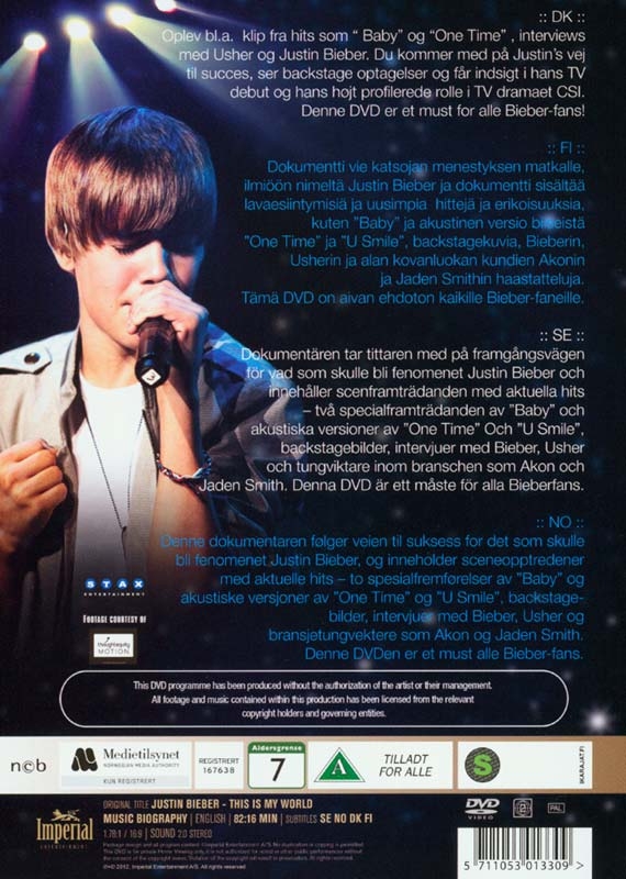 Justin Bieber This Is My World