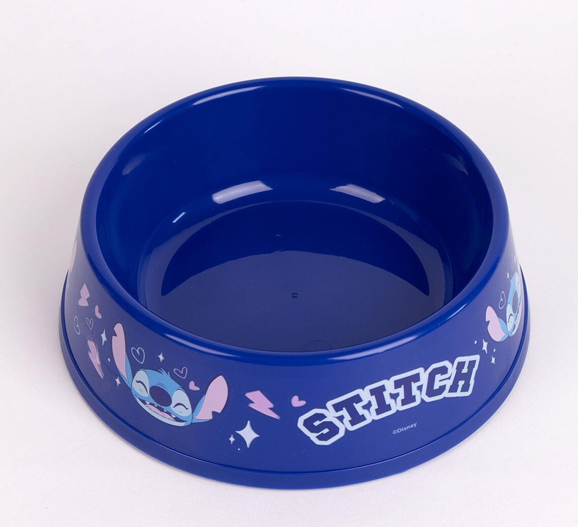 Stitch - Hundeskål Sæt - Inkl Kastebold Og Bidelegetøj - Blå