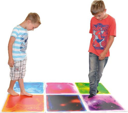 Kæmpe Sansemåtte Med Væske - 1 Stk - 50 X 50 Cm - Assorteret