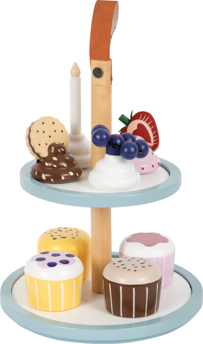 Legemad I Træ - Cupcakes Med Kageopsats - Small Foot