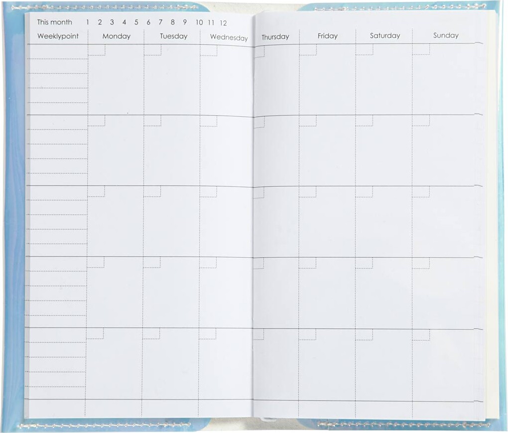 Kalender - Str 10X18X1 5 Cm - Elastiklukning - Holografisk - 1 Stk