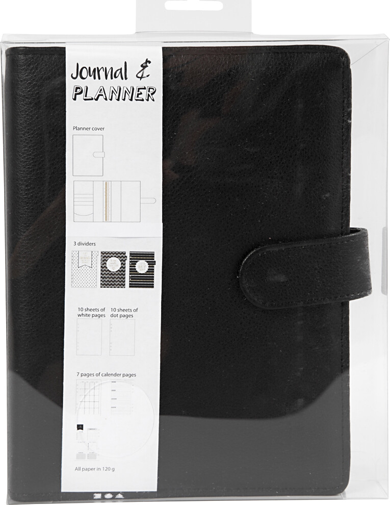 Kalender - Str 19X23 5X4 Cm - Ringordner - Sort - 1 Stk