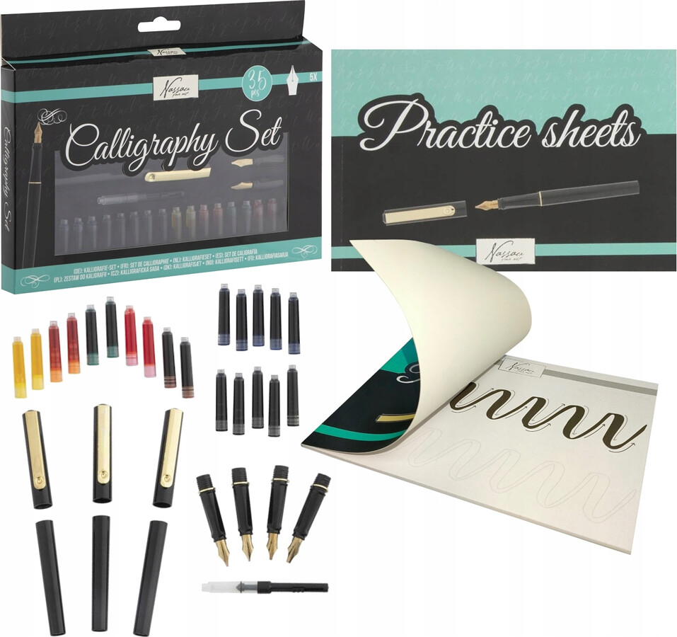 Kalligrafisæt - 35 Dele - Nassau Fine Art