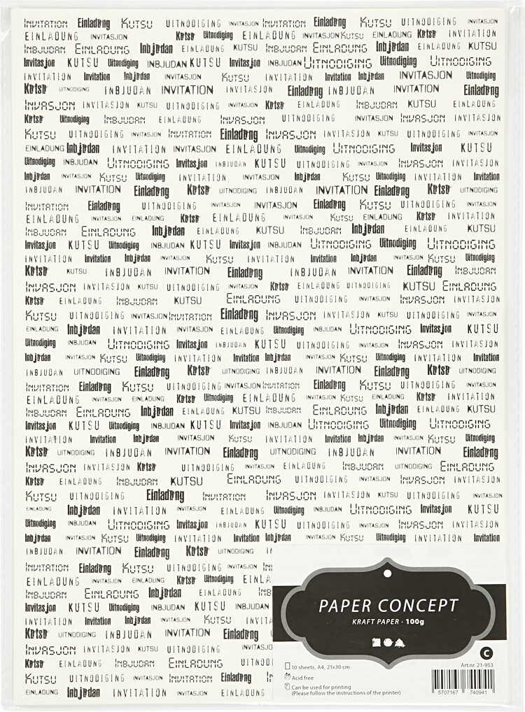 Karduspapir - A4 - 210X297 Mm - 100 G - 10 Ark