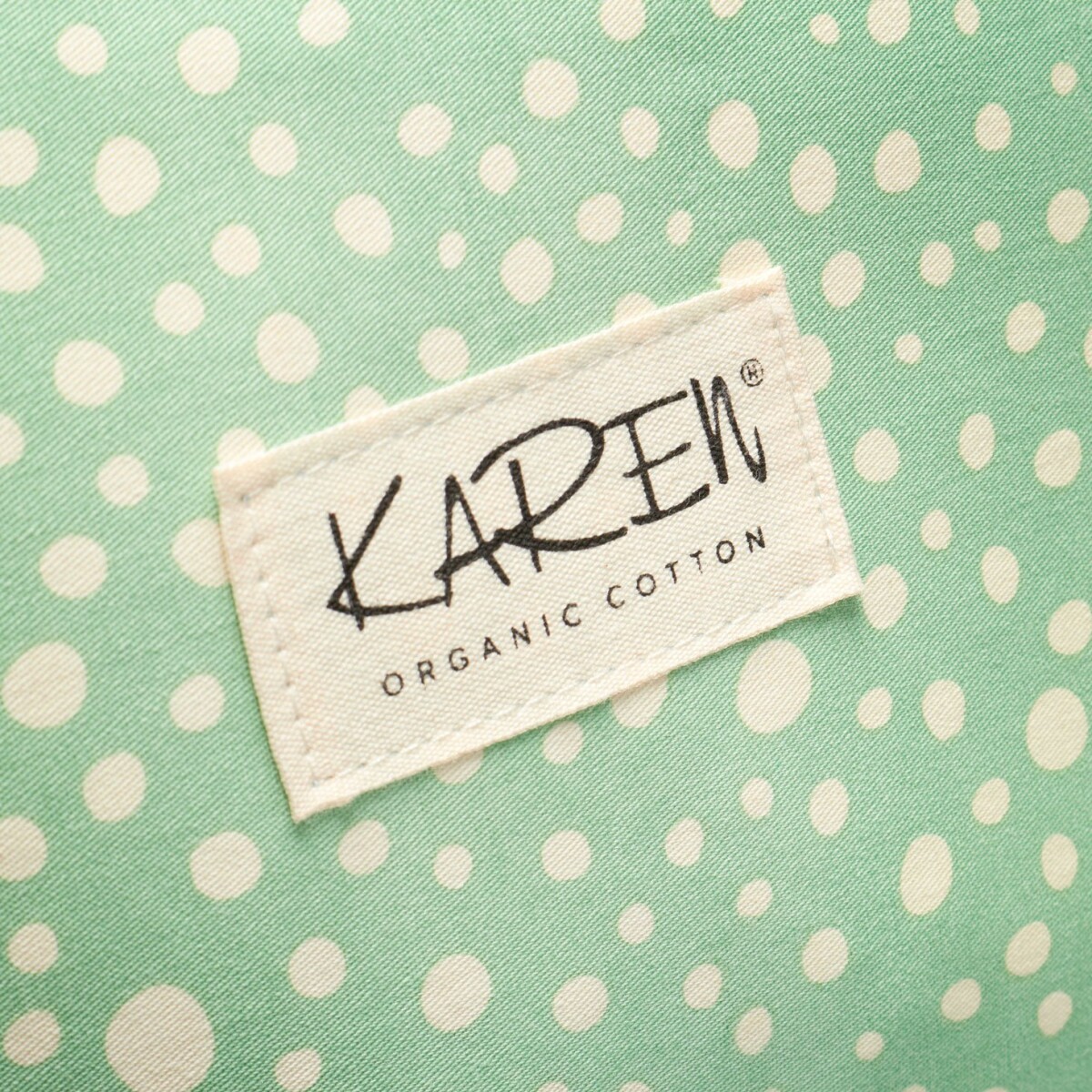 Karen - Toilettaske Sæt Med Makeup Pung - Grøn Og Hvid