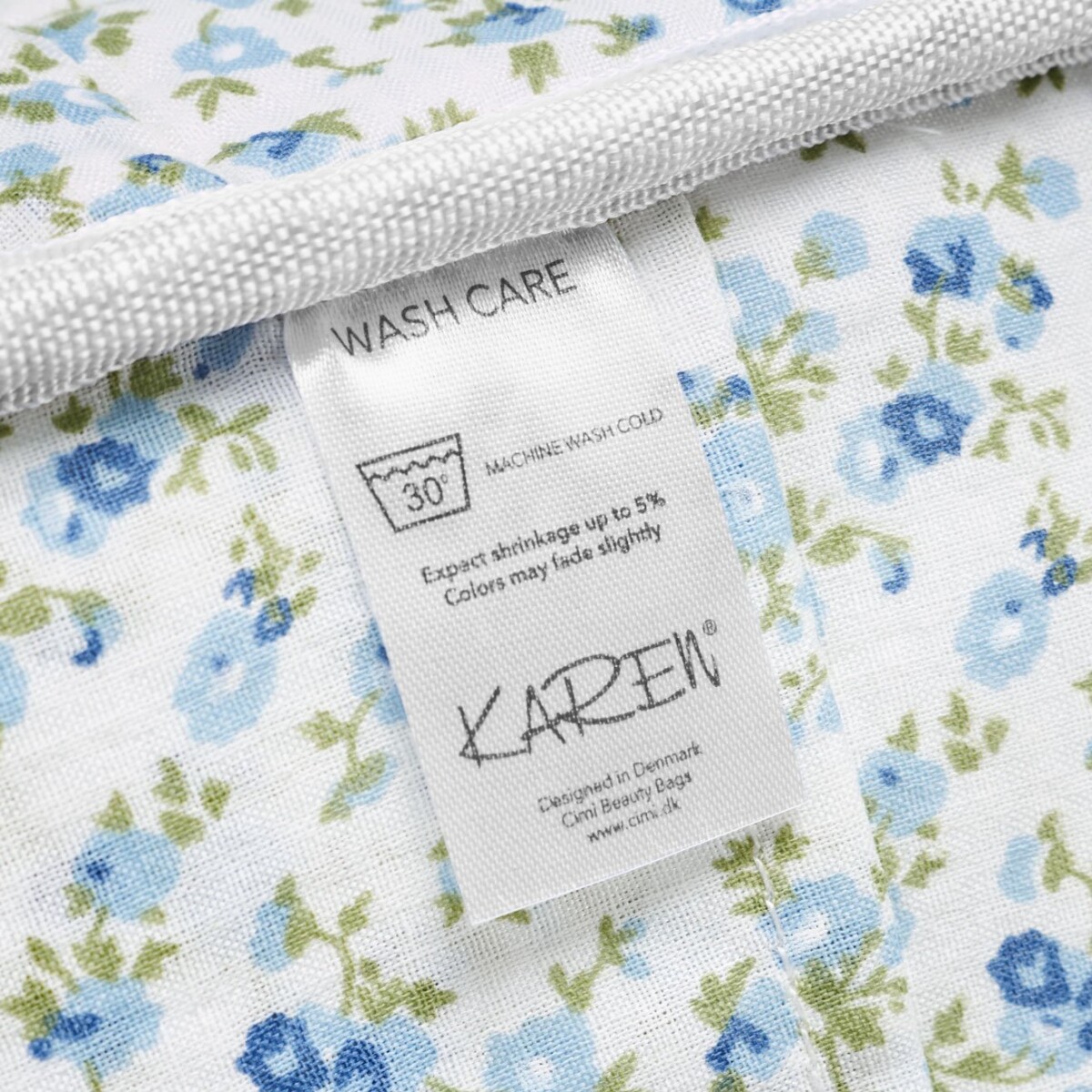 Karen - Stor Toilettaske Med Hank - Grønnhvid - Large