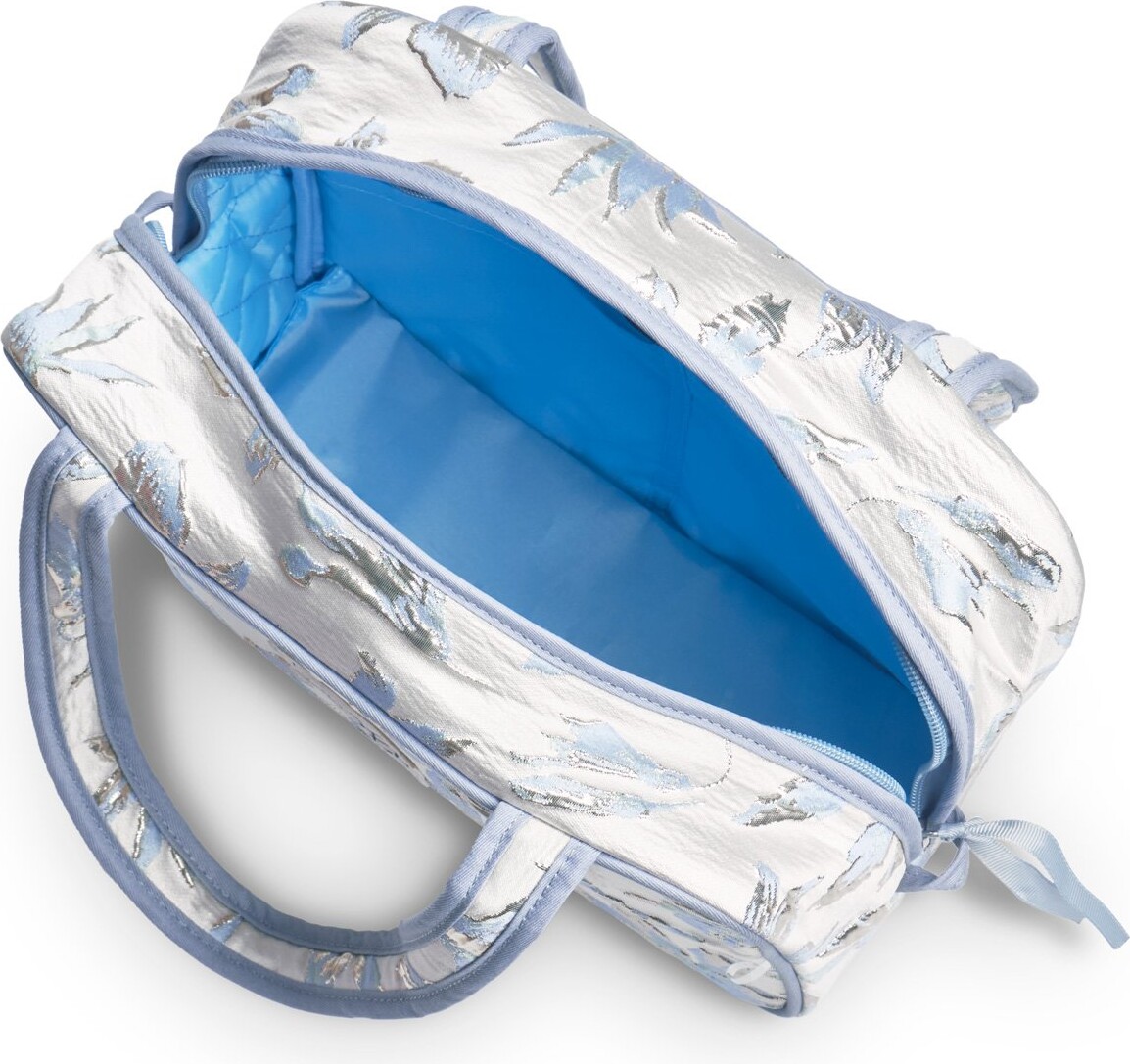 Karen - Toilettaske Med Hank - Blå Brokade