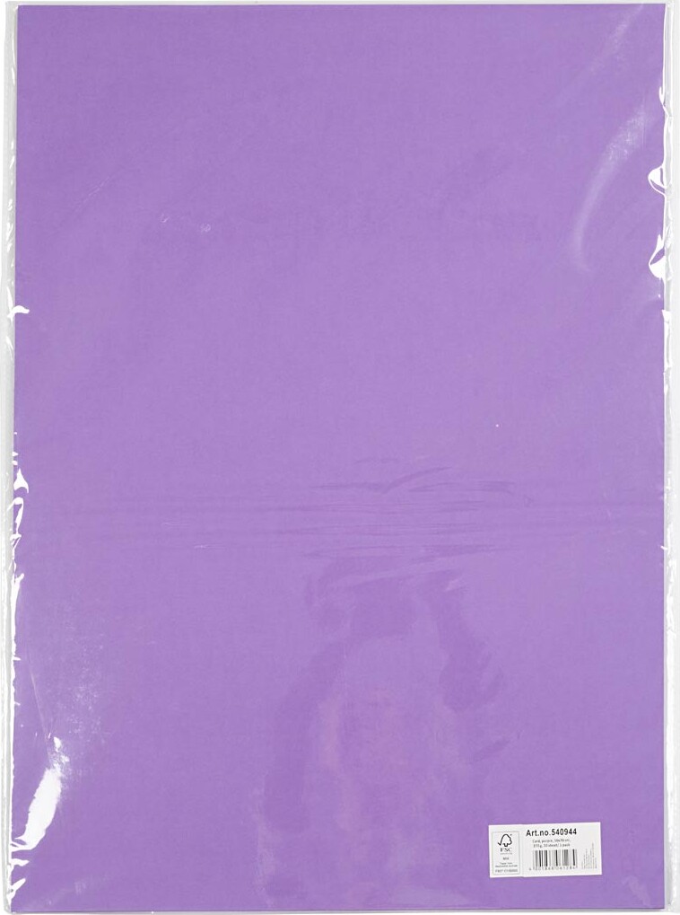 Karton - 50X70 Cm - 270 G - Lilla - 10 Ark