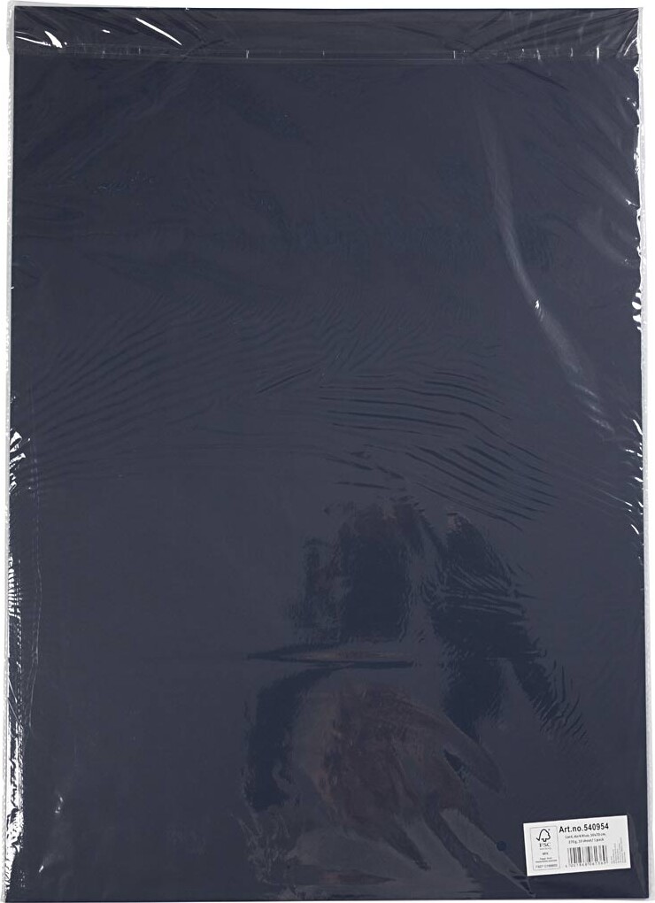 Karton - 50X70 Cm - 270 G - Mørk Blå - 10 Ark