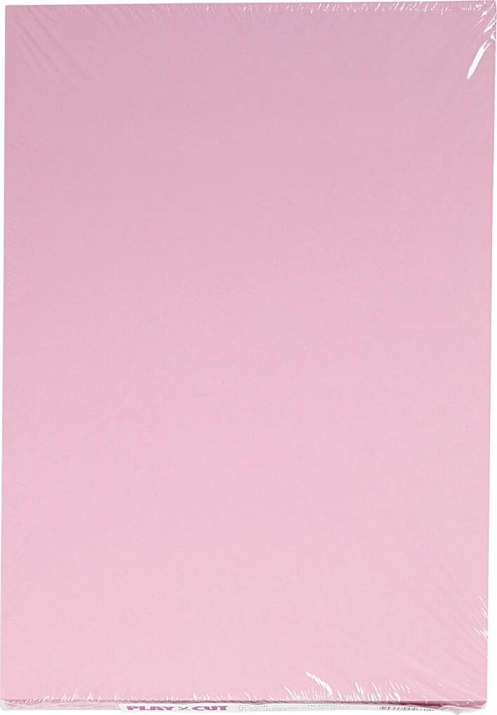 Karton - A4 - 210X297 Mm - 180 G - Lys Pink - 100 Stk