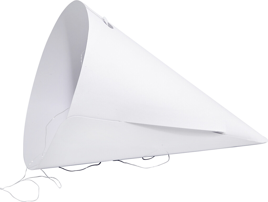 Tryllehat - Kartonkegler Med Elastik - Mal Selv - Hvid - 50 Stk