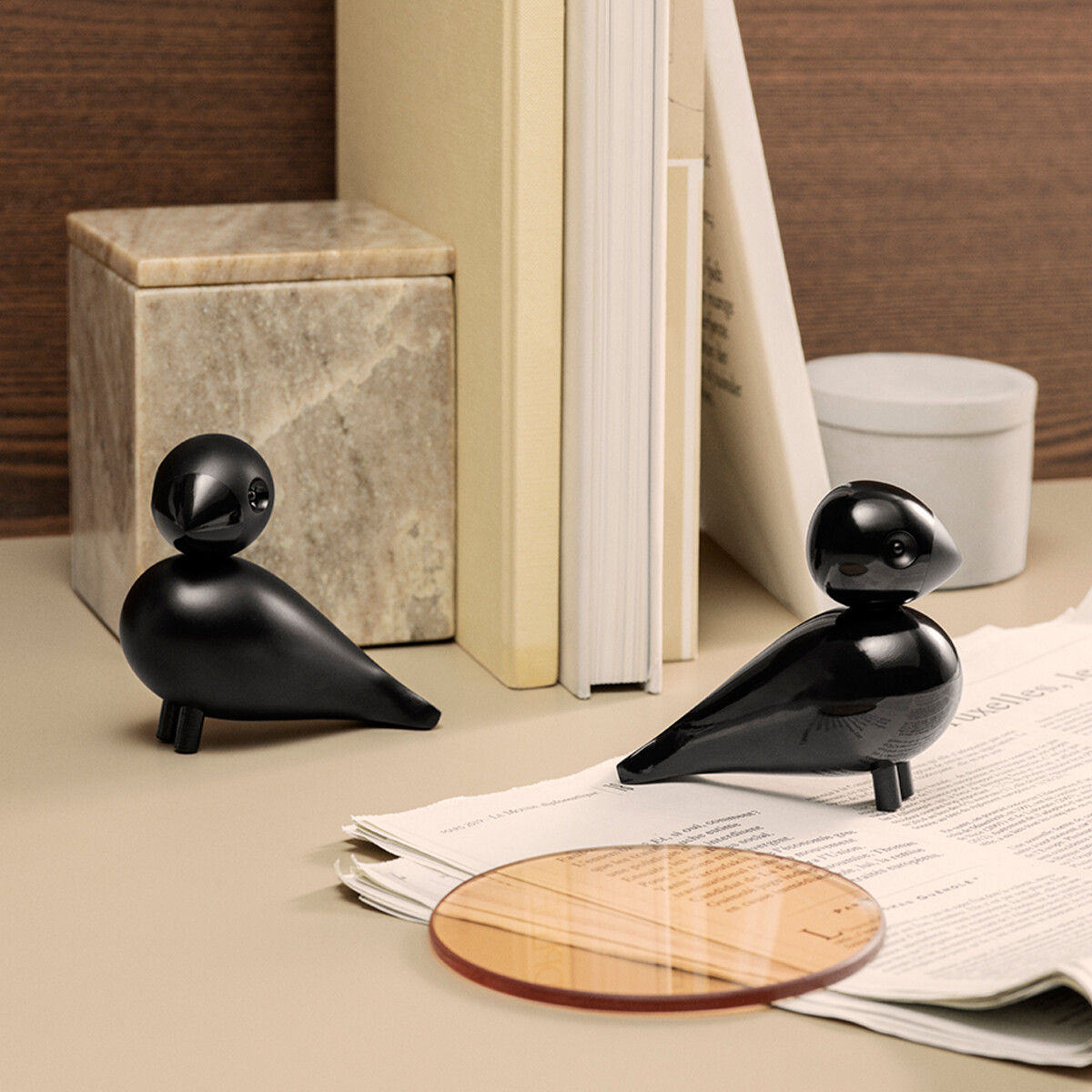 Kay Bojesen - Turtelduer - Sort - 9 Cm