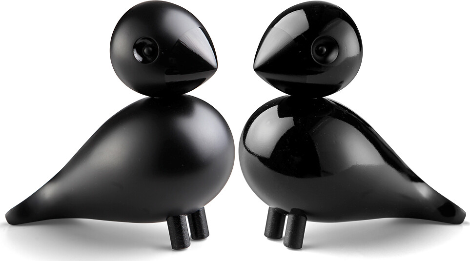 Kay Bojesen - Turtelduer - Sort - 9 Cm