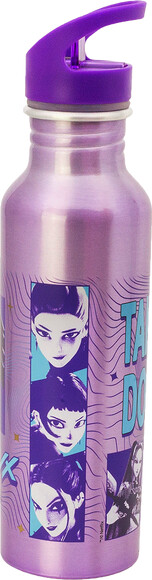 K-Pop Demon Hunters - Drikkedunk Med Sugerør - 800 Ml - Lilla