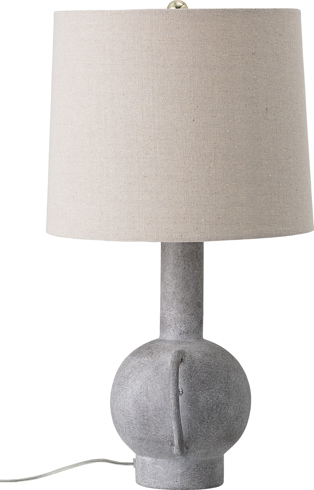 Bloomingville - Kean Bordlampe Med Skærm - Grå - Terrakotta