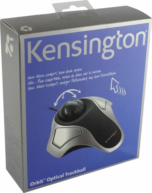 Kensington - Orbit Trackball Mus - Optisk - Sølv Sort