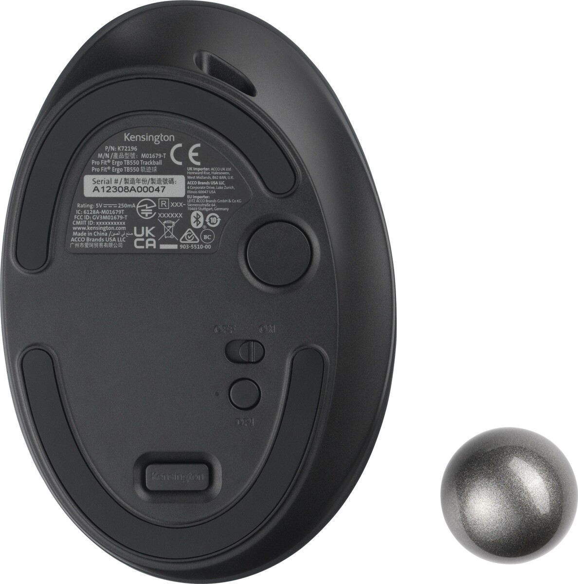 Kensington - Profit Ergo Tb550 Trackball Wireless - Black