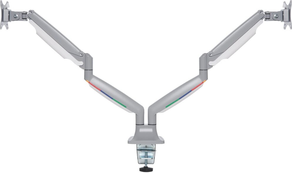 Kensington - Smartfit One-Touch Monitor Arm Dual - Light Grey