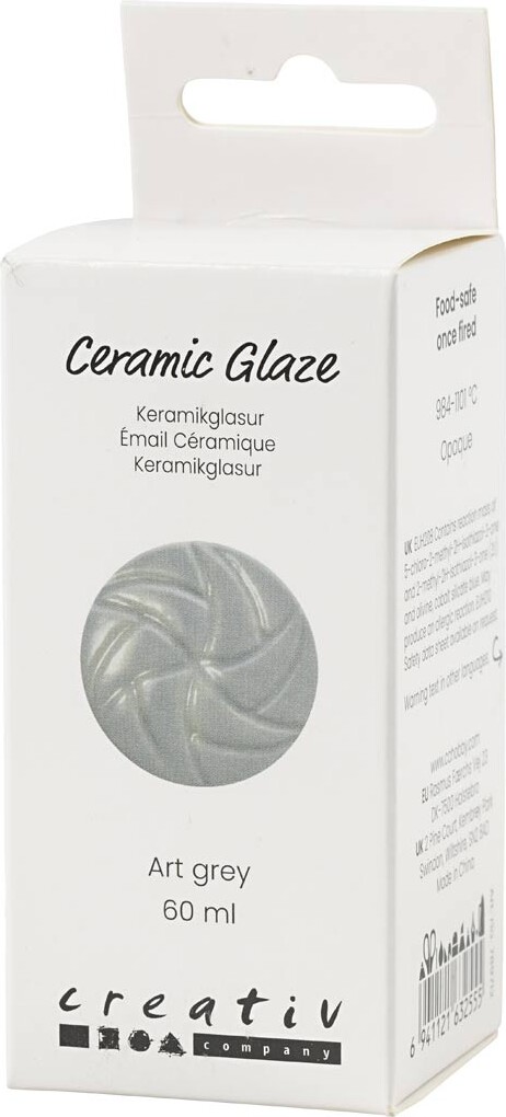 Keramik Glasur - 984-1101 C - Dækkende - Art Grey - 60 Ml