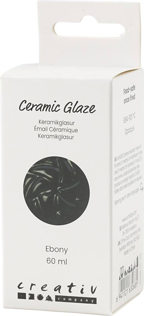 Keramik Glasur - 984-1101 C - Dækkende - Ebony - 60 Ml