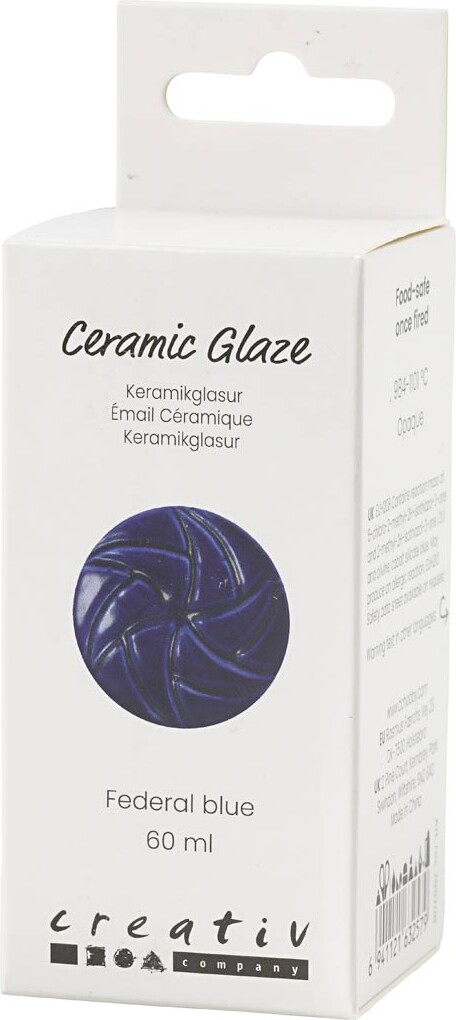 Keramik Glasur - 984-1101 C - Dækkende - Federal Blue - 60 Ml