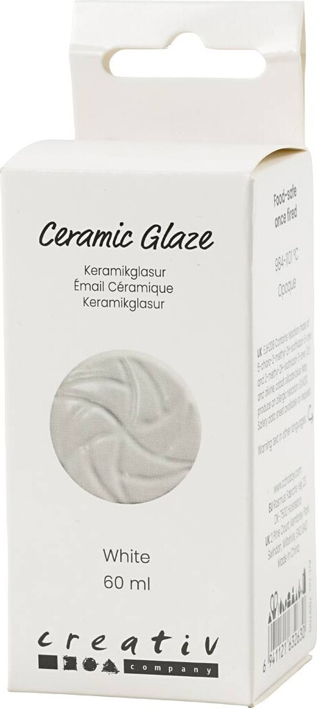 Keramik Glasur - 984-1101 C - Dækkende - White - 60 Ml