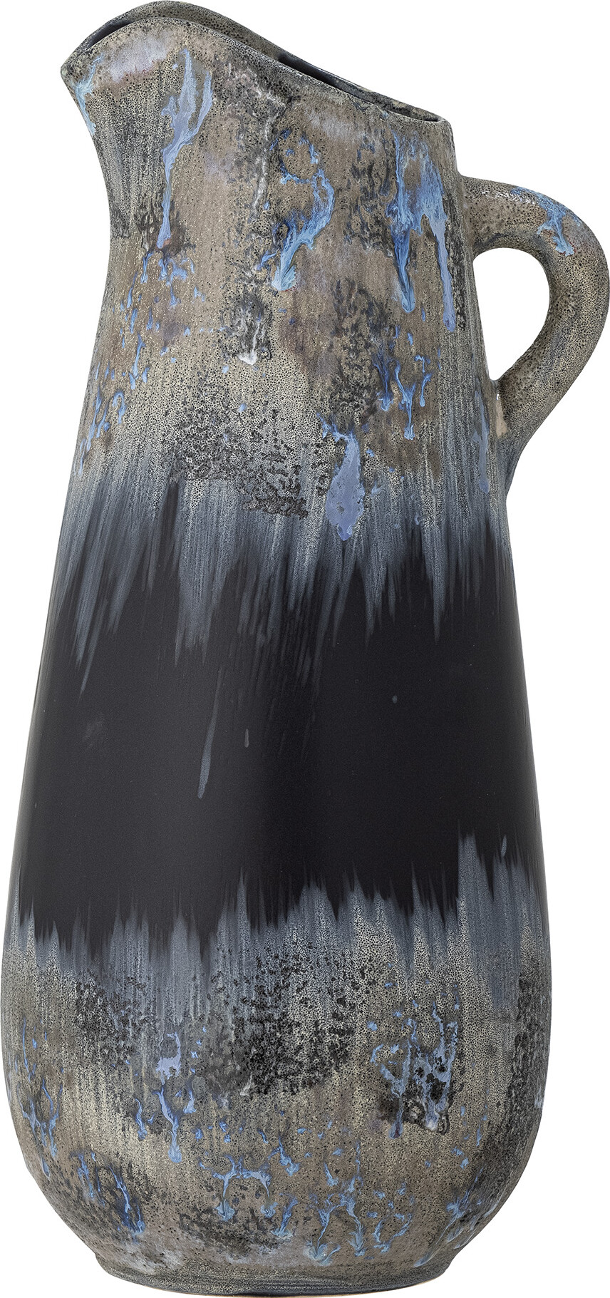 Creative Collection - Khumo Vase Kande - Sort - Stentøj - H 16 Cm