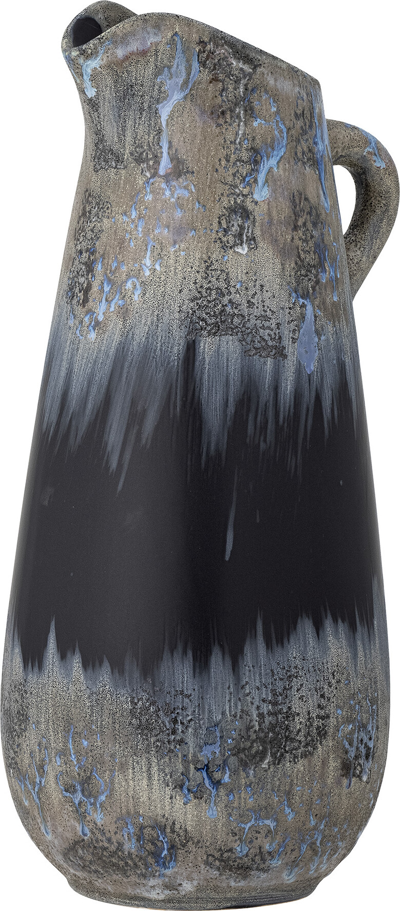 Creative Collection - Khumo Vase Kande - Sort - Stentøj - H 16 Cm