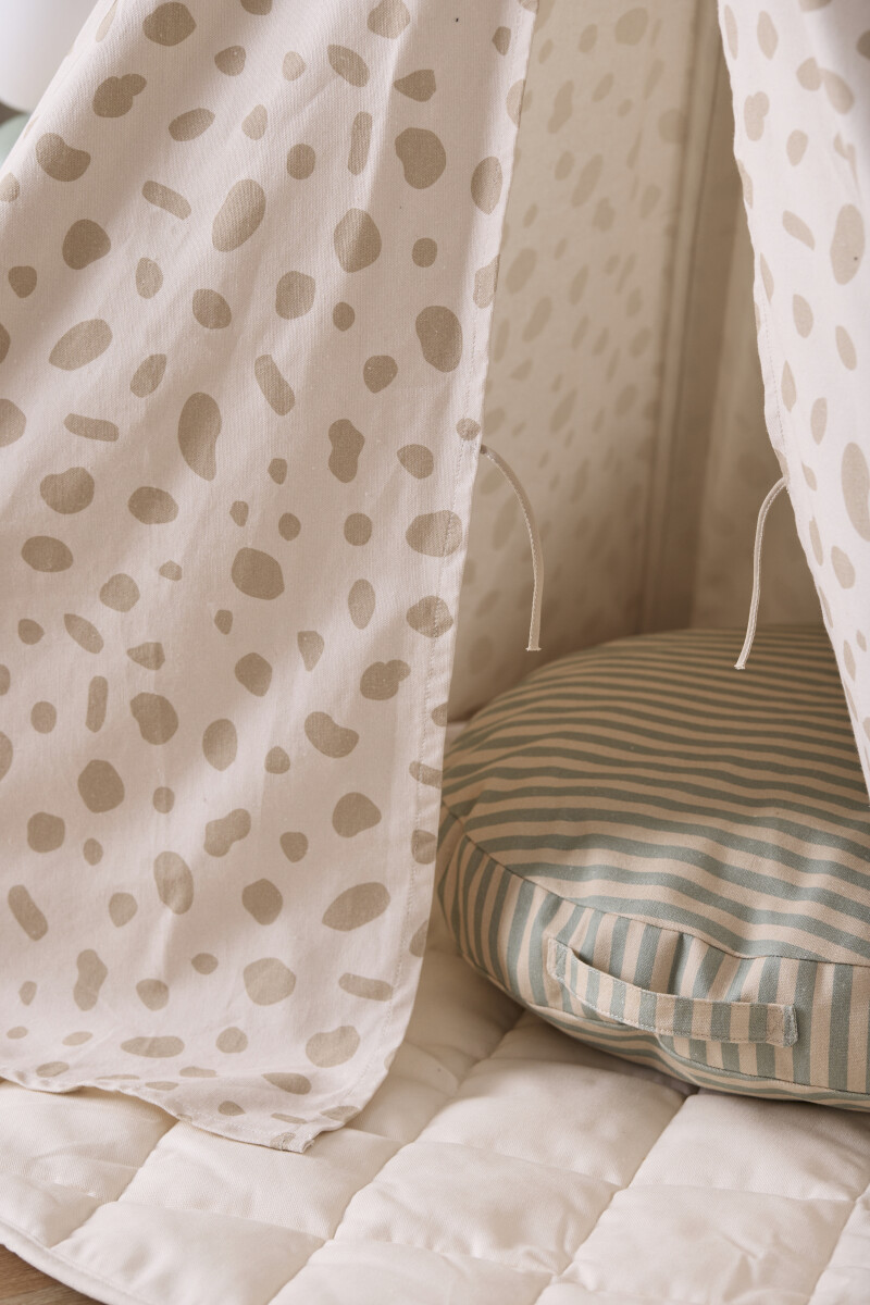 Tipi Legetelt Til Børn - Hvid Med Prikker - Kids Concept