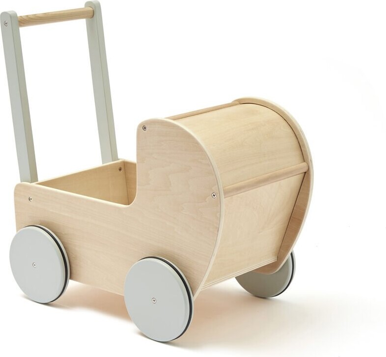 Dukkevogn I Træ - Natur Og Lysegrøn - Kids Concept