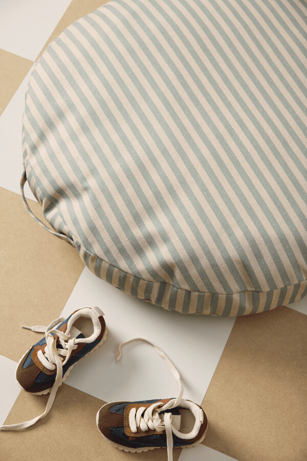 Gulvpude Til Børn - Rund - Striber - Ø 60 Cm - Kids Concept